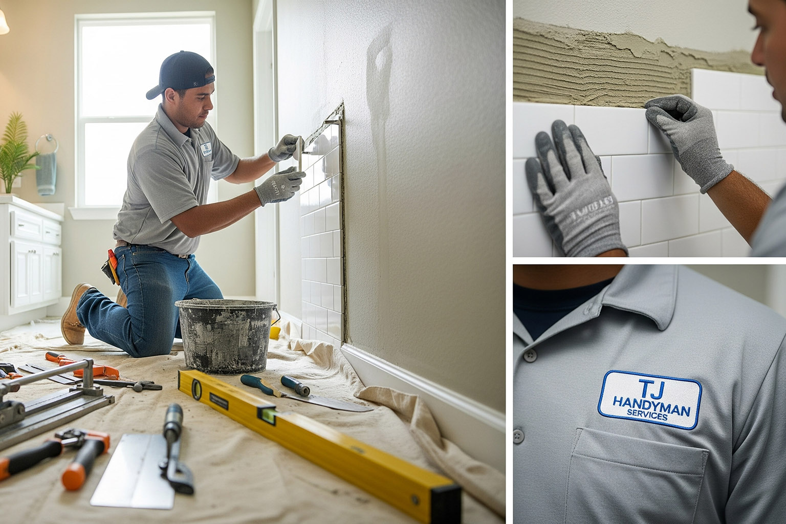 Bathroom remodeling contractors in Orlando – TJ Handyman Services providing expert tile installation and bathroom renovation services.