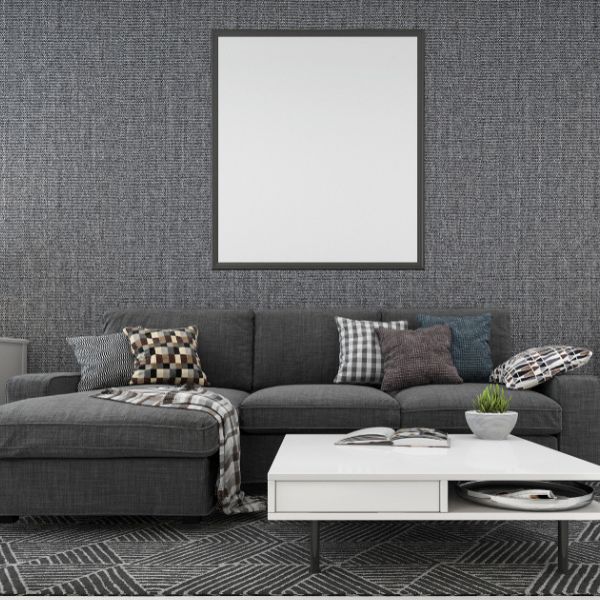 rendering mock frame living room