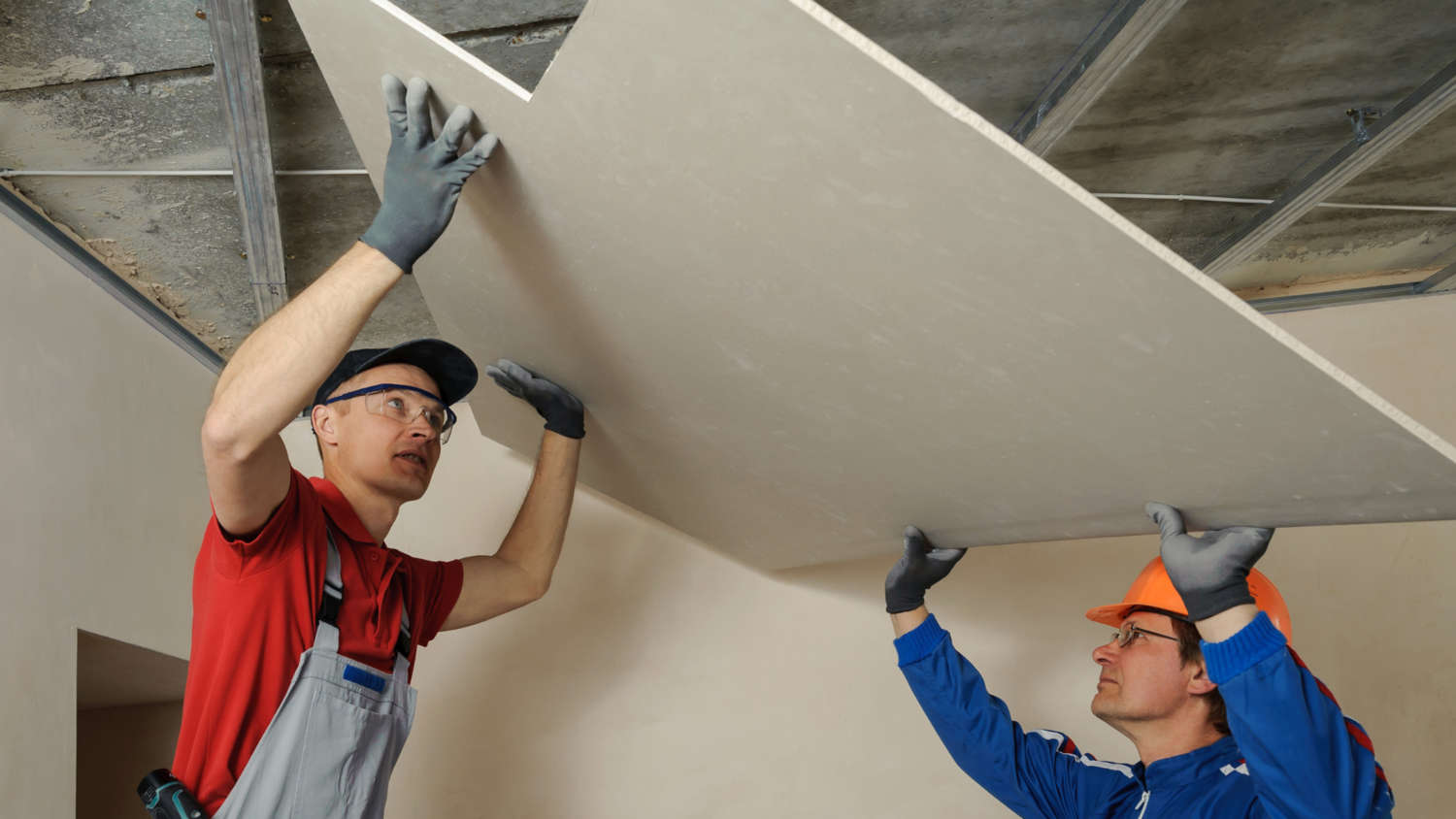 drywall repair in process at a location in winter park