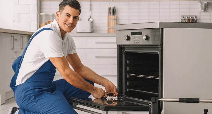 A man is installing an appliance in orlando fl