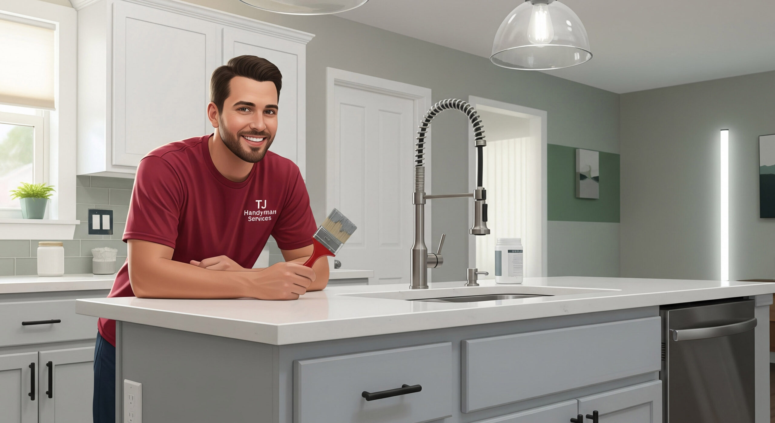 How to update an older home on a budget with affordable kitchen upgrades by TJ Handyman Services in Orlando.